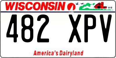 WI license plate 482XPV