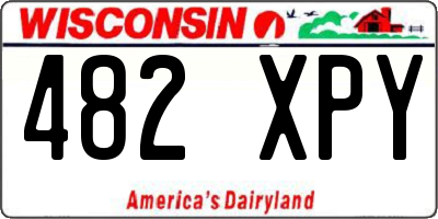 WI license plate 482XPY