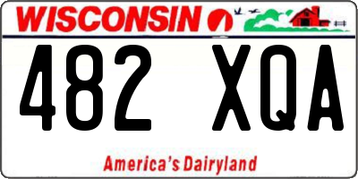 WI license plate 482XQA
