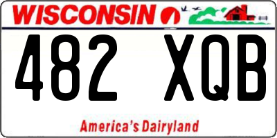 WI license plate 482XQB