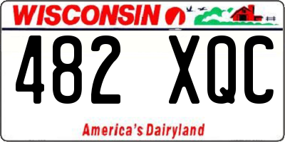 WI license plate 482XQC