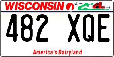 WI license plate 482XQE