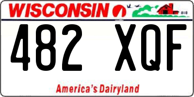 WI license plate 482XQF
