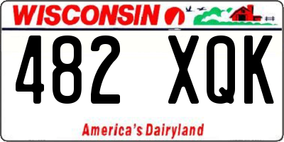 WI license plate 482XQK
