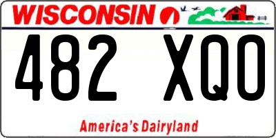 WI license plate 482XQO