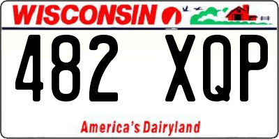 WI license plate 482XQP