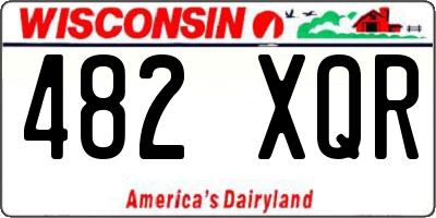 WI license plate 482XQR