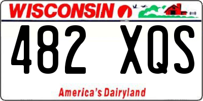 WI license plate 482XQS