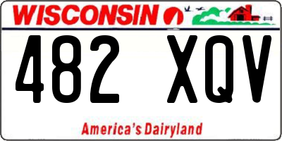 WI license plate 482XQV