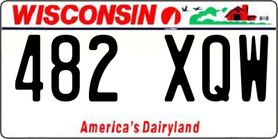 WI license plate 482XQW
