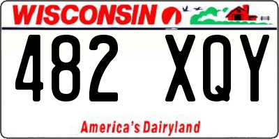 WI license plate 482XQY