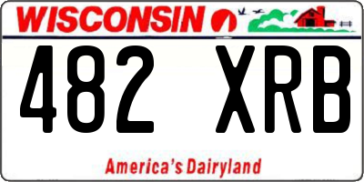 WI license plate 482XRB