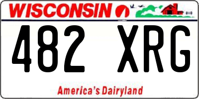 WI license plate 482XRG