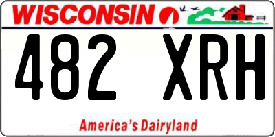 WI license plate 482XRH