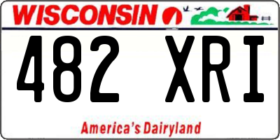 WI license plate 482XRI