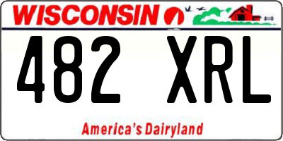 WI license plate 482XRL