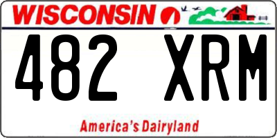 WI license plate 482XRM