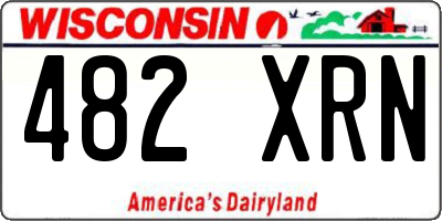 WI license plate 482XRN