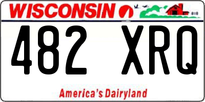 WI license plate 482XRQ