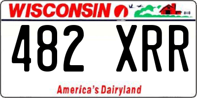 WI license plate 482XRR