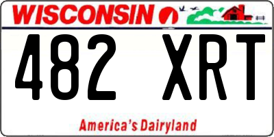 WI license plate 482XRT