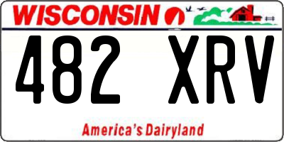 WI license plate 482XRV