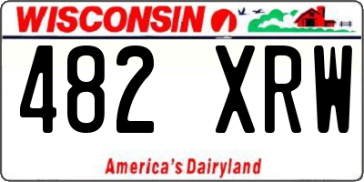 WI license plate 482XRW