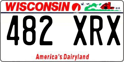 WI license plate 482XRX