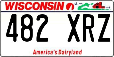 WI license plate 482XRZ