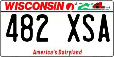 WI license plate 482XSA