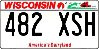 WI license plate 482XSH
