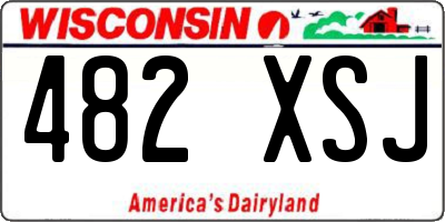 WI license plate 482XSJ