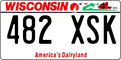 WI license plate 482XSK