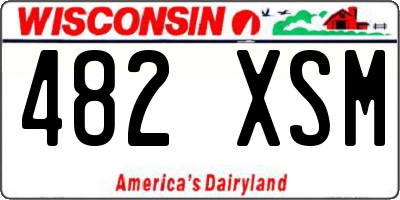 WI license plate 482XSM