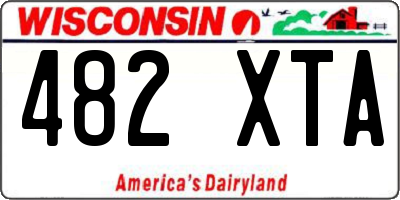 WI license plate 482XTA