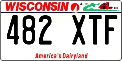 WI license plate 482XTF