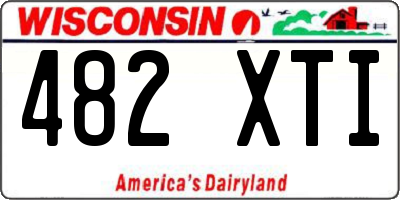 WI license plate 482XTI