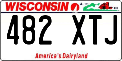 WI license plate 482XTJ