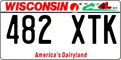WI license plate 482XTK