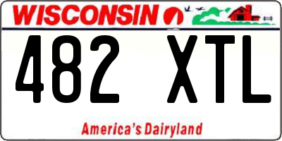 WI license plate 482XTL