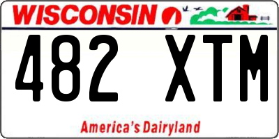 WI license plate 482XTM