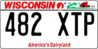 WI license plate 482XTP