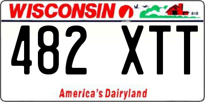 WI license plate 482XTT