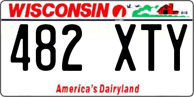 WI license plate 482XTY