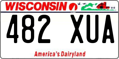 WI license plate 482XUA