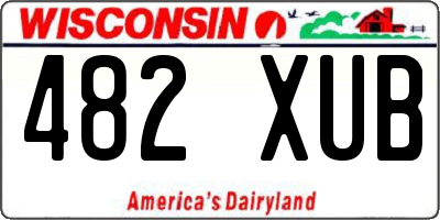 WI license plate 482XUB
