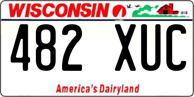 WI license plate 482XUC