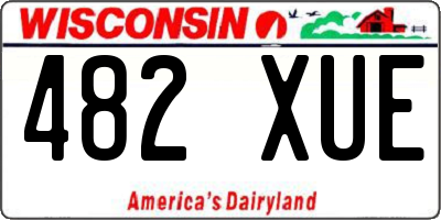 WI license plate 482XUE
