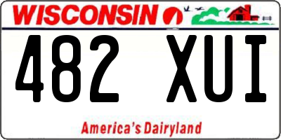 WI license plate 482XUI