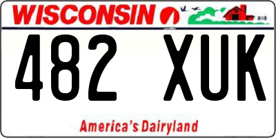 WI license plate 482XUK